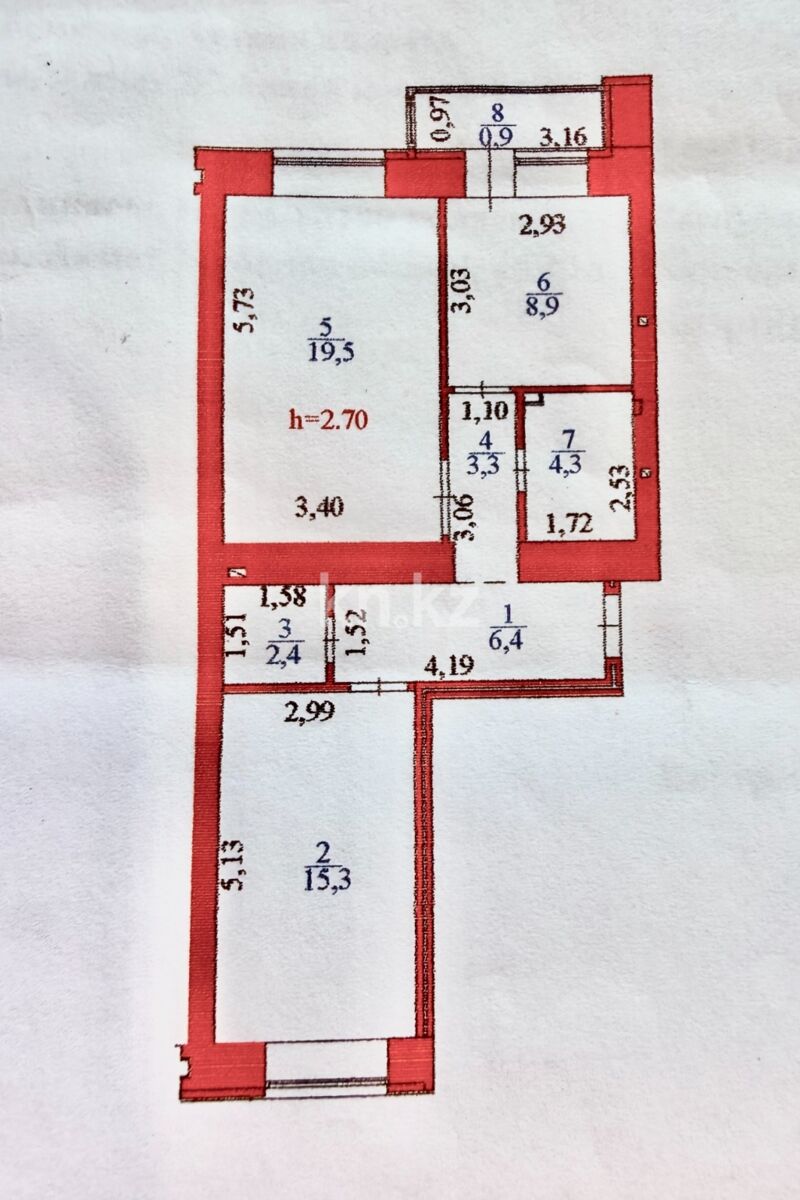 Продажа 2-комнатной квартиры, 61 м² - Продажа двухкомнатных квартир в р-не Байконур Астаны - страница 6 фото 30 из 30