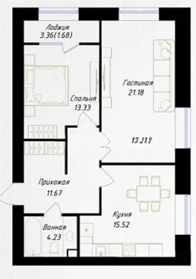 Продажа 2-комнатной квартиры, 68.69 м² - Продажа двухкомнатных квартир в р-не Есиль Астаны - страница 27 фото 1 из 1