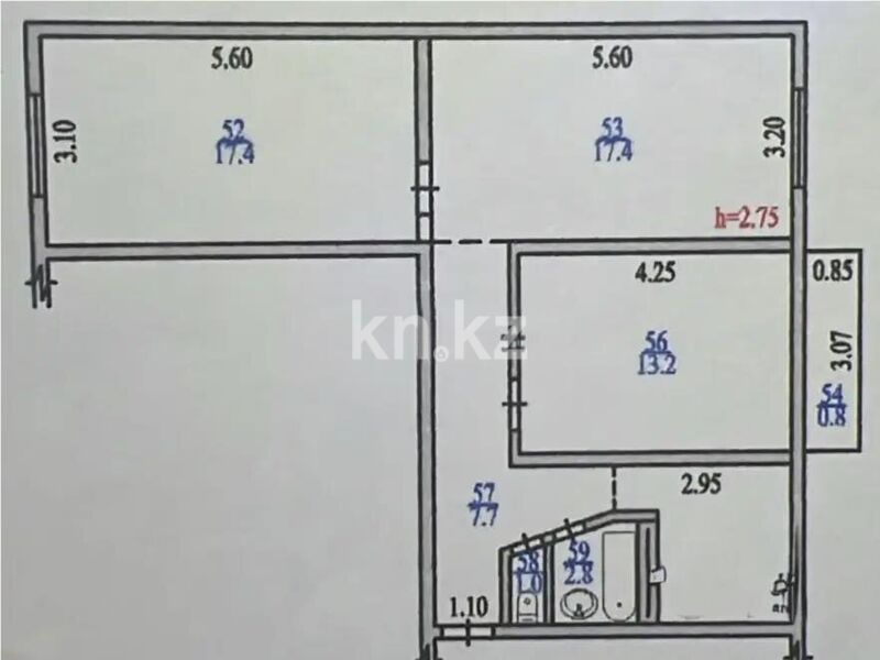 Продажа 3-комнатной квартиры, 66.4 м² - Продажа трехкомнатных квартир от собственников в Алматы - страница 12 фото 6 из 6