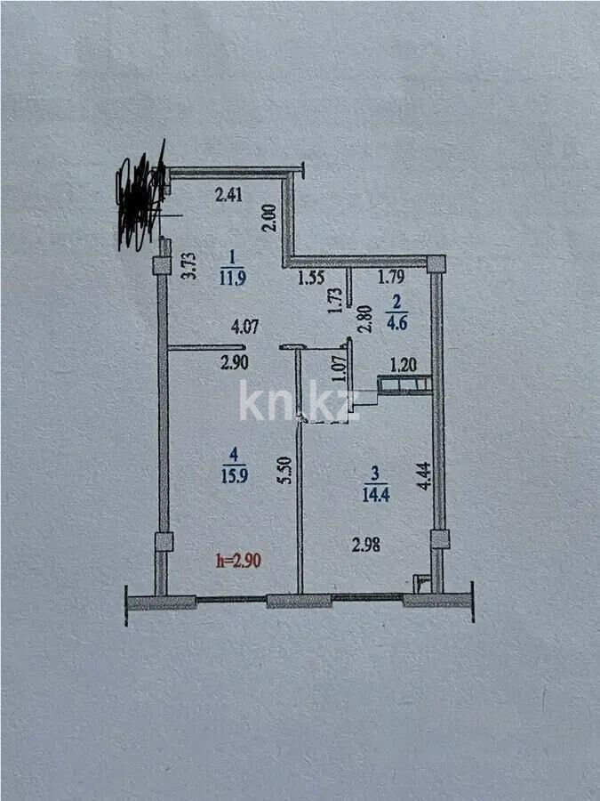 Продажа 1-комнатной квартиры, 46.8 м² - Продажа однокомнатных квартир в монолитно-каркасном доме в Алматы - страница 99 фото 2 из 2