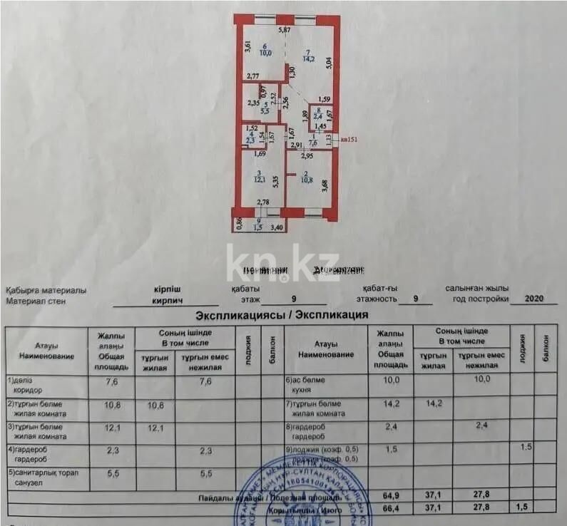Продажа 3-комнатной квартиры, 67 м² - Продажа квартир в Астане - страница 8 фото 5 из 5