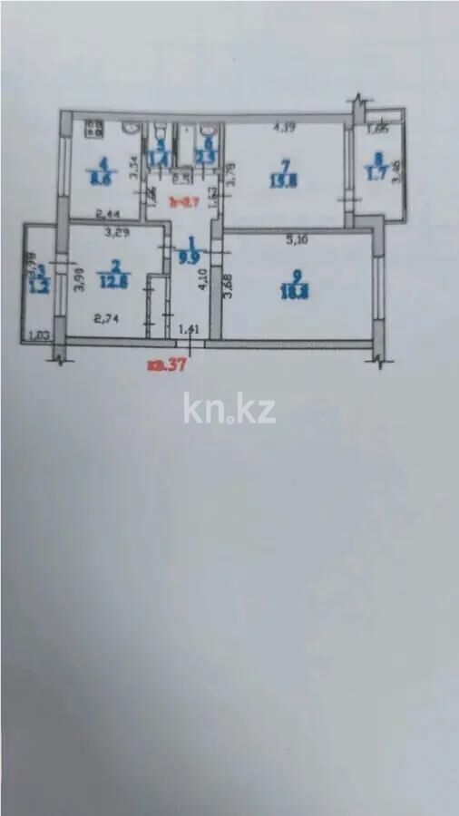 Продажа 3-комнатной квартиры, 72.7 м² - Продажа трехкомнатных квартир в Ауэзовском р-не Алматы - страница 21 фото 6 из 6