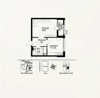 Продажа 2-комнатной квартиры, 45.66 м² - Продажа двухкомнатных квартир в р-не Есиль Астаны - страница 16 фото 1 из 1