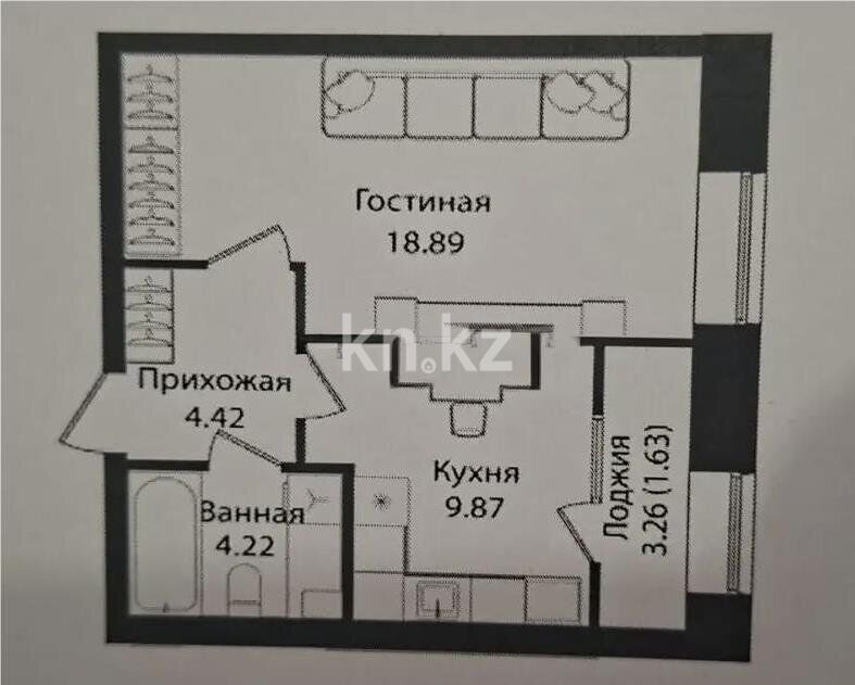 Продажа 1-комнатной квартиры, 39 м² - Продажа недвижимости в Казахстане - страница 24 фото 1 из 1