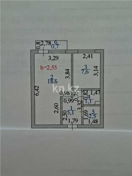 Продажа 1-комнатной квартиры, 35.6 м² - Продажа однокомнатных квартир в панельном доме в Астане - страница 3 фото 4 из 4