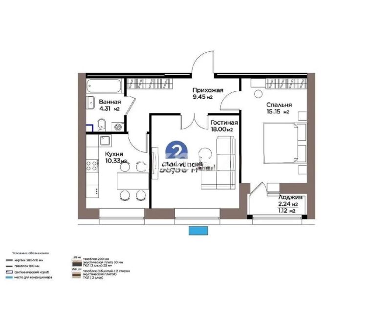 Продажа 2-комнатной квартиры, 57 м² - Продажа двухкомнатных квартир в р-не Есиль Астаны - страница 34 фото 1 из 1