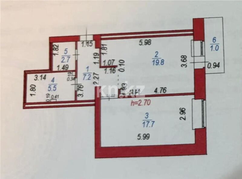 Продажа 2-комнатной квартиры, 53.9 м² - Продажа квартир в Казахстане - страница 121 фото 6 из 6