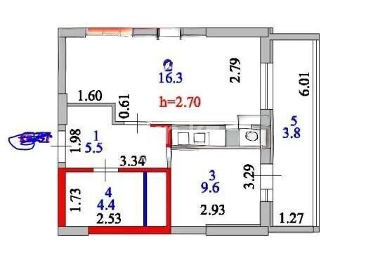 Продажа 1-комнатной квартиры, 41 м² - Продажа однокомнатных квартир в р-не Сарыарка Астаны - страница 4 фото 4 из 4