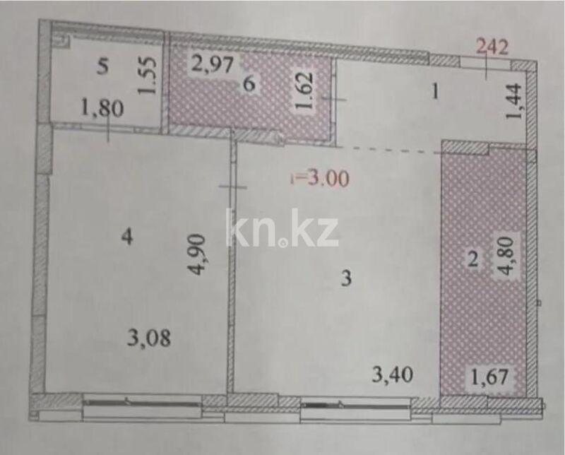 Продажа 2-комнатной квартиры, 53.7 м² - Продажа двухкомнатных квартир в блочном доме в Казахстане - страница 72 фото 6 из 6
