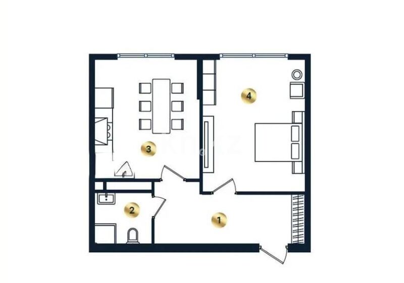 Продажа 2-комнатной квартиры, 48.2 м² - Продажа двухкомнатных квартир в Турксибском р-не Алматы - страница 20 фото 1 из 1