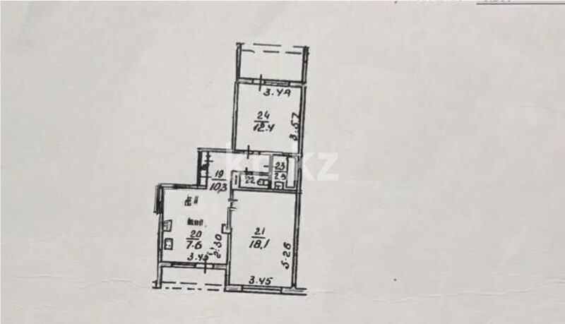 Продажа 2-комнатной квартиры, 52.8 м² - Продажа двухкомнатных квартир в панельном доме в Алматы - страница 8 фото 6 из 6