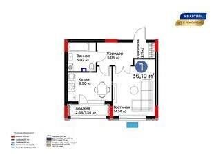 Продажа 1-комнатной квартиры, 36.19 м² - Продажа однокомнатных квартир от собственников в Астане - страница 2 фото 5 из 5