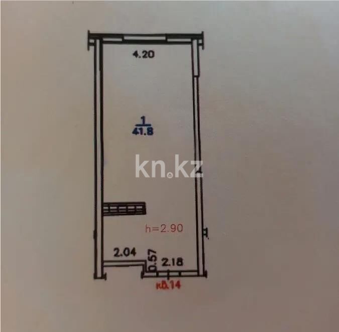 Продажа 1-комнатной квартиры, 41.8 м² - Продажа однокомнатных квартир в Турксибском р-не Алматы - страница 5 фото 2 из 2