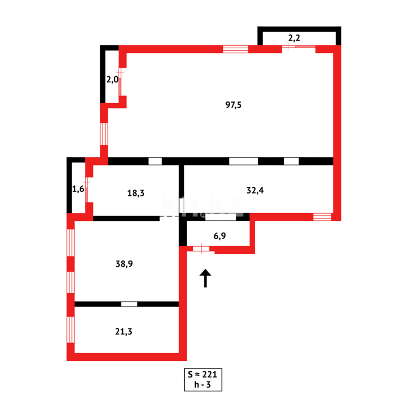 Продажа 5-комнатной квартиры, 221 м² - Продажа квартир на Юго-Востоке Караганды - страница 61 фото 12 из 12