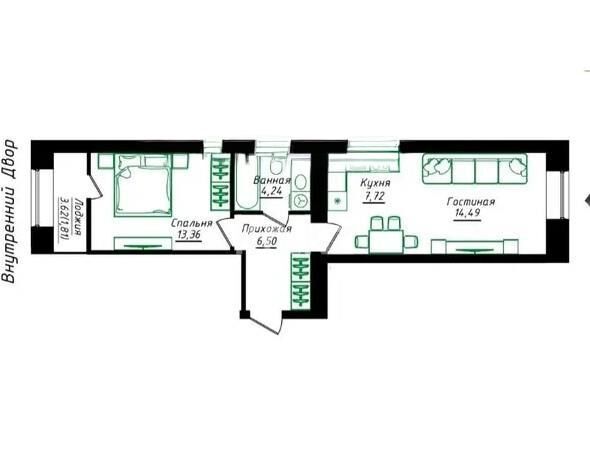 Продажа 2-комнатной квартиры, 48.12 м² - Продажа двухкомнатных квартир в р-не Сарайшык Астаны - страница 18 фото 1 из 1