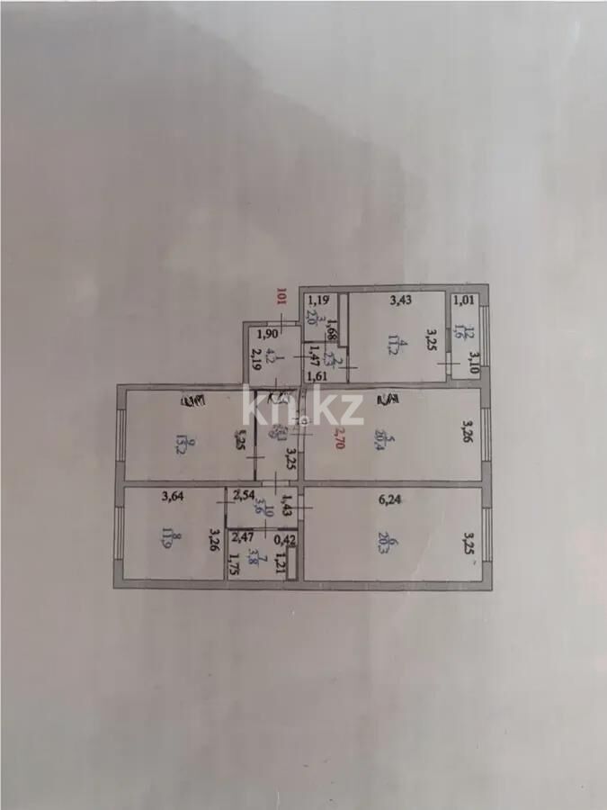 Продажа 4-комнатной квартиры, 101 м² - Продажа четырехкомнатных квартир в блочном доме в Казахстане - страница 5 фото 5 из 5