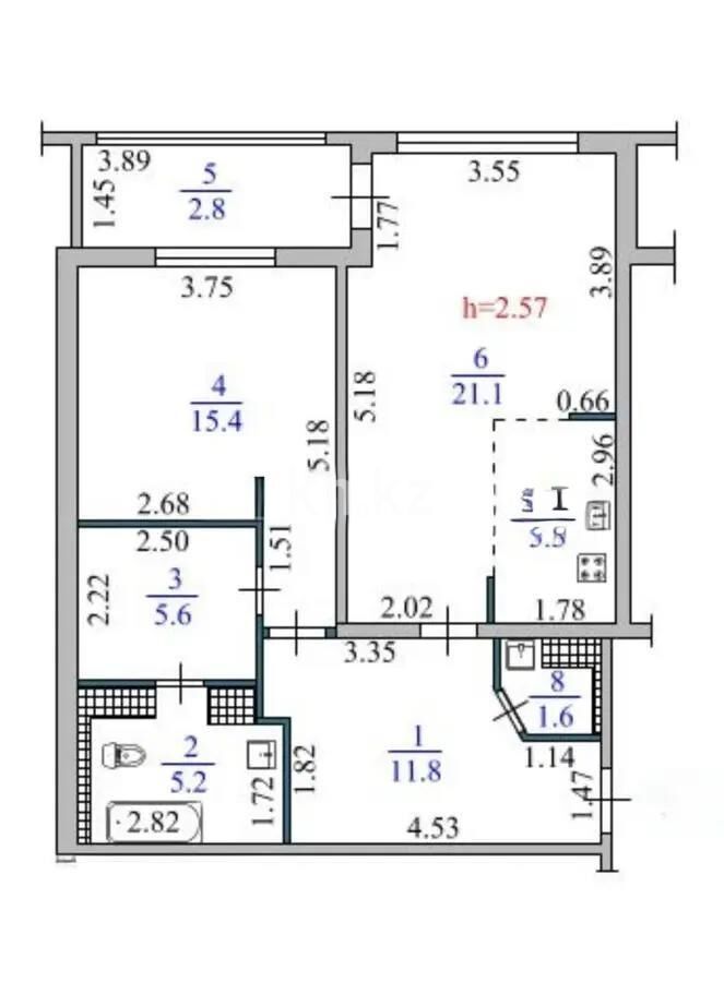 Продажа 2-комнатной квартиры, 72 м² - Продажа двухкомнатных квартир от собственников в Алматы фото 4 из 4