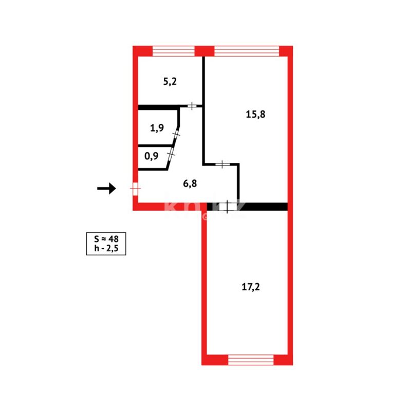 Продажа 2-комнатной квартиры, 48 м² - Продажа недвижимости в Казахстане - страница 14 фото 2 из 2