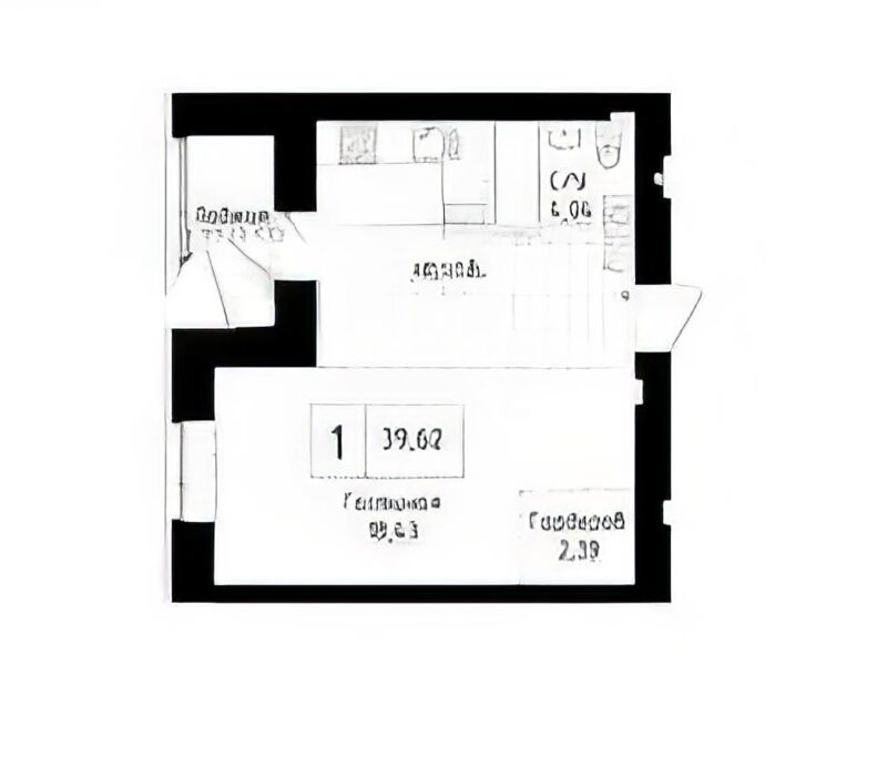 Продажа 1-комнатной квартиры, 39.62 м² - Продажа однокомнатных квартир в Казахстане - страница 24 фото 1 из 1