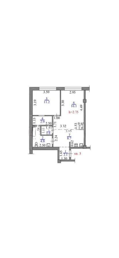 Продажа 2-комнатной квартиры, 47.4 м² - Продажа квартир в монолитно-каркасном доме в Казахстане - страница 5 фото 5 из 5