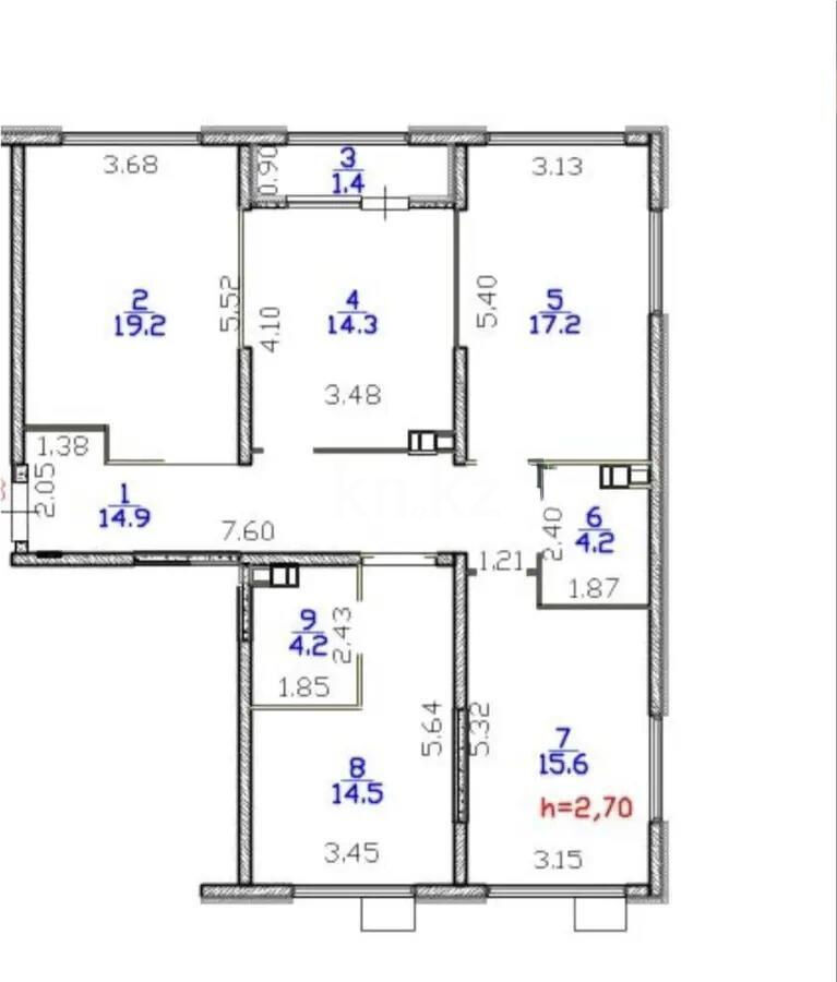 Продажа 4-комнатной квартиры, 106 м² - Продажа четырехкомнатных квартир в Алматы - страница 21 фото 1 из 1