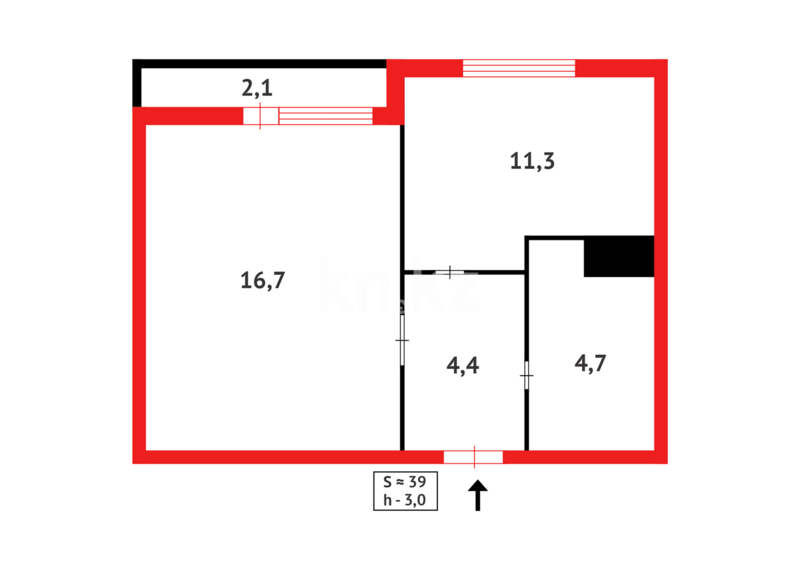 Продажа 2-комнатной квартиры, 40.59 м² - Продажа двухкомнатных квартир в р-не Алматы Астаны - страница 7 фото 16 из 16