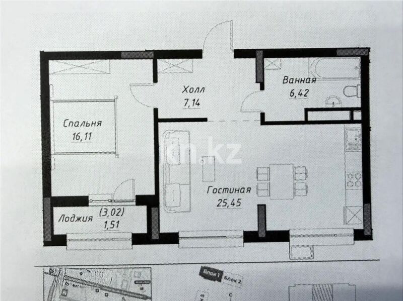 Продажа 2-комнатной квартиры, 56.63 м² - Продажа квартир в Астане - страница 20 фото 1 из 1