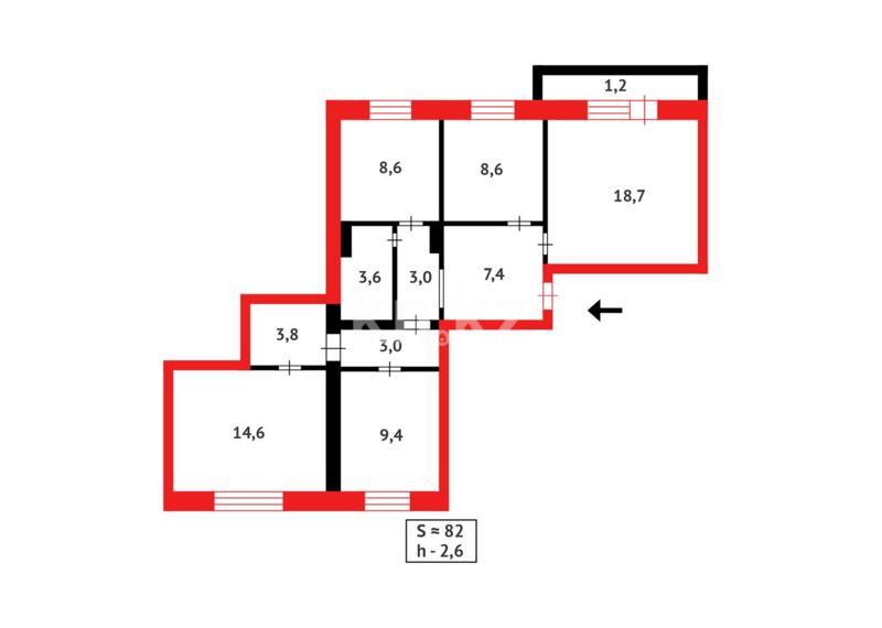 Продажа 4-комнатной квартиры, 82 м² - Продажа квартир в панельном доме в Казахстане - страница 54 фото 8 из 8
