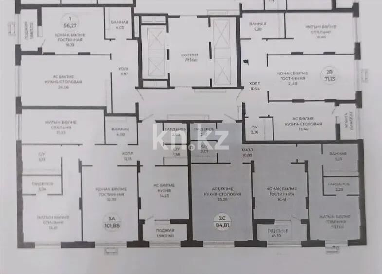 Продажа 3-комнатной квартиры, 84 м² - Продажа квартир в монолитно-каркасном доме в Астане - страница 126 фото 1 из 1