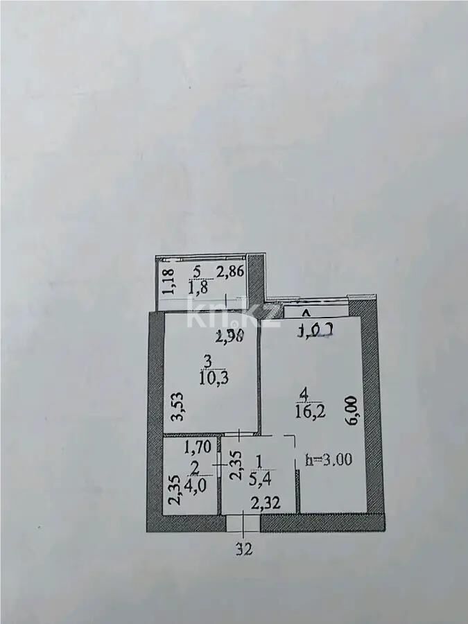 Продажа 1-комнатной квартиры, 38 м² - Продажа однокомнатных квартир в кирпичном доме в Казахстане фото 1 из 1