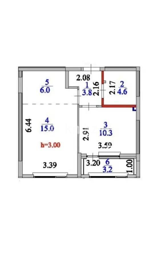 Продажа 2-комнатной квартиры, 42.9 м² - Продажа двухкомнатных квартир от собственников в Астане - страница 2 фото 6 из 6