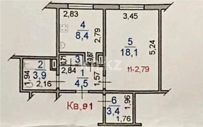 Продажа 1-комнатной квартиры, 39.3 м² - Продажа однокомнатных квартир в Бостандыкском р-не Алматы - страница 11 фото 4 из 4