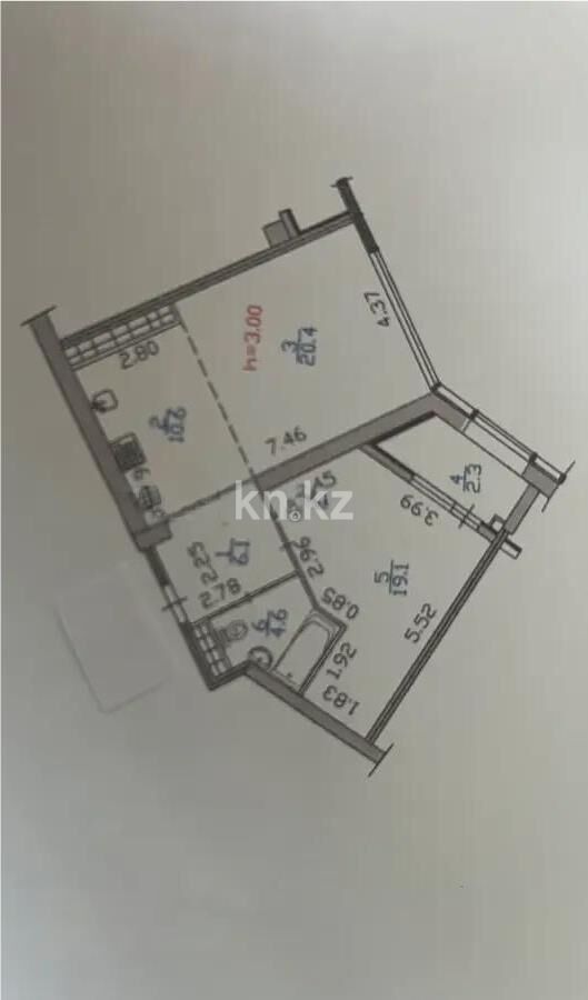 Продажа 2-комнатной квартиры, 63.1 м² - Продажа двухкомнатных квартир в монолитно-каркасном доме в Казахстане - страница 221 фото 1 из 1