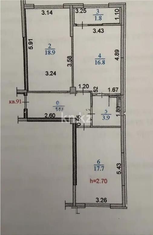 Продажа 2-комнатной квартиры, 70 м² - Продажа двухкомнатных квартир в Алмалинском р-не Алматы - страница 16 фото 6 из 6