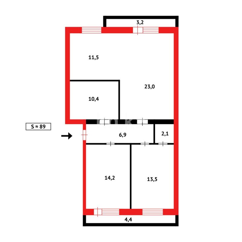 Продажа 3-комнатной квартиры, 90 м² - Продажа квартир в Казахстане - страница 206 фото 12 из 12
