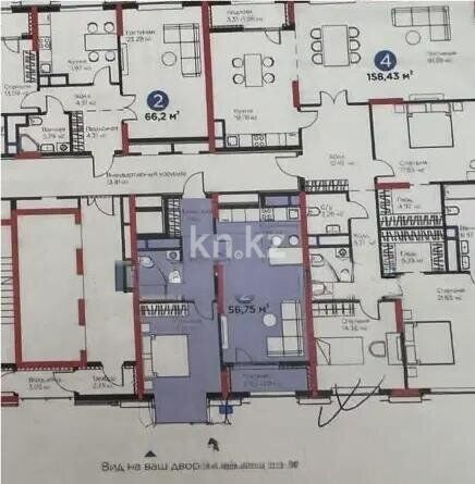 Продажа 2-комнатной квартиры, 56.75 м² - Продажа квартир в Казахстане - страница 258 фото 1 из 1