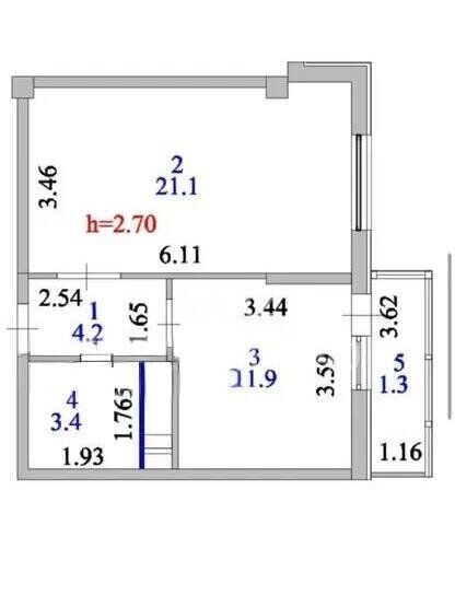 Продажа 1-комнатной квартиры, 42 м² - Продажа однокомнатных квартир в Казахстане - страница 67 фото 5 из 5