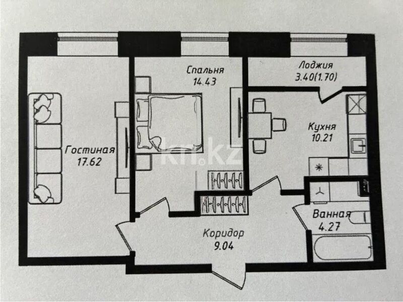 Продажа 2-комнатной квартиры, 58 м² - Продажа двухкомнатных квартир в р-не Есиль Астаны - страница 16 фото 3 из 3