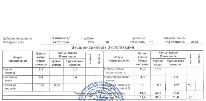 Продажа 2-комнатной квартиры, 50 м² - Продажа двухкомнатных квартир в блочном доме в Казахстане - страница 10 фото 5 из 6