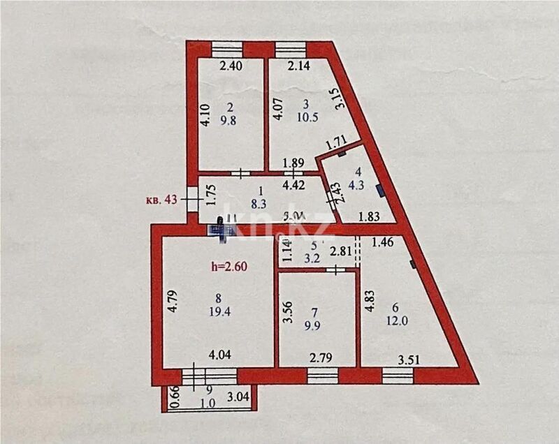 Продажа 4-комнатной квартиры, 78 м² - Продажа четырехкомнатных квартир в кирпичном доме в Казахстане - страница 21 фото 7 из 7