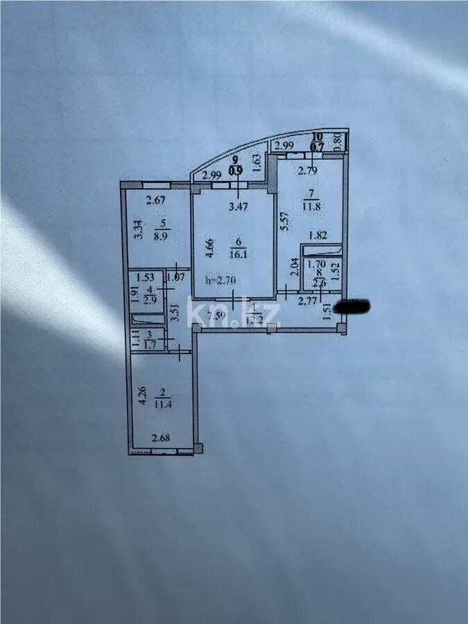 Продажа 3-комнатной квартиры, 69.2 м² - Продажа трехкомнатных квартир в блочном доме в Казахстане - страница 10 фото 5 из 5