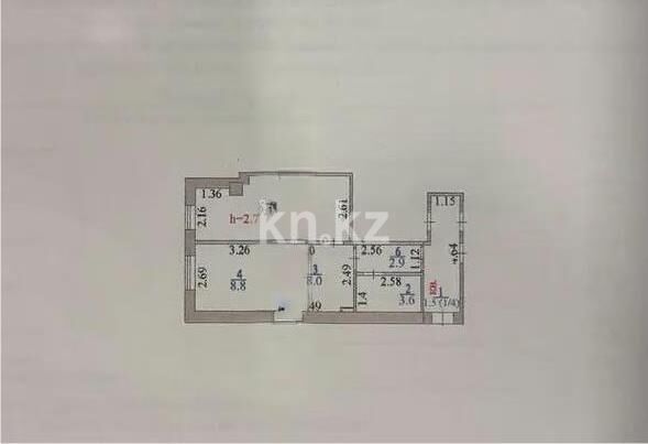 Продажа 2-комнатной квартиры, 41.1 м² - Продажа двухкомнатных квартир в р-не Байконур Астаны - страница 3 фото 5 из 5