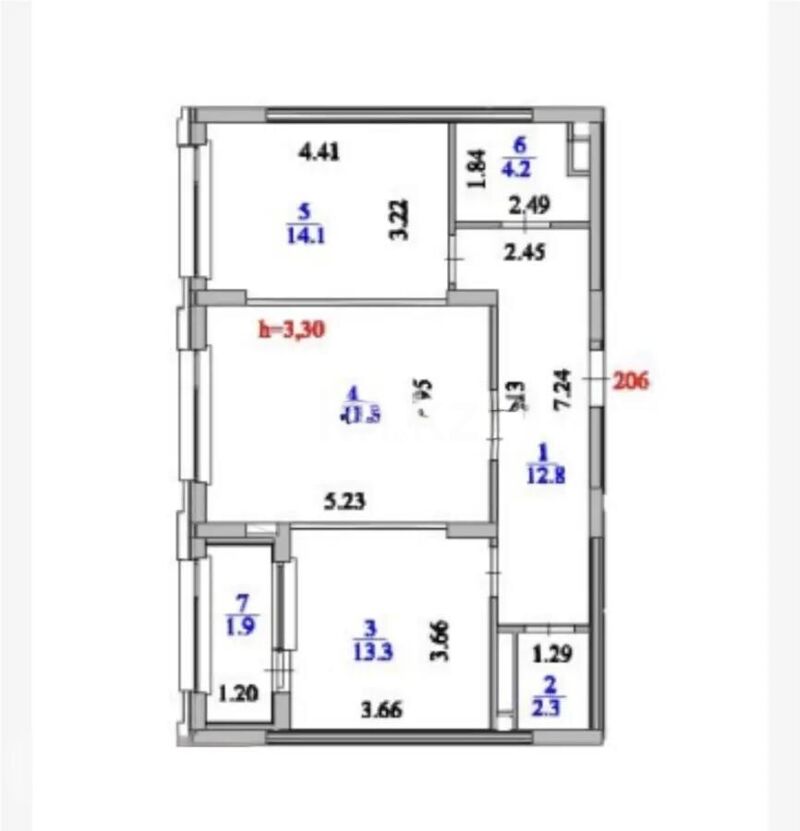 Продажа 2-комнатной квартиры, 70 м² - Продажа квартир в р-не Нура Астаны фото 1 из 1