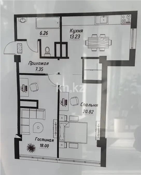 Продажа 3-комнатной квартиры, 69.9 м² - Продажа квартир в монолитно-каркасном доме в Алматы - страница 321 фото 1 из 1