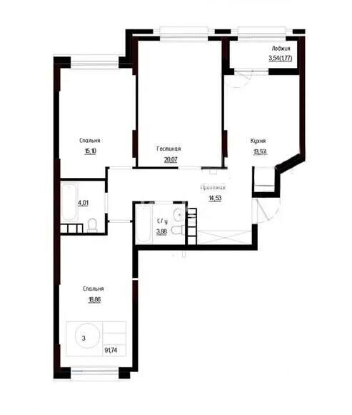 Продажа 3-комнатной квартиры, 92 м² - Продажа трехкомнатных квартир от собственников в Казахстане - страница 205 фото 1 из 2