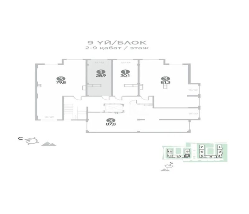 Продажа 1-комнатной квартиры, 29 м² - Продажа однокомнатных квартир в Наурызбайском р-не Алматы - страница 17 фото 1 из 1