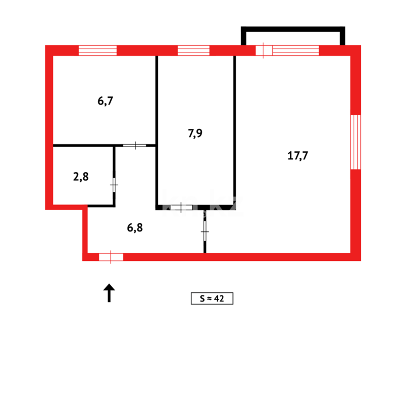 Продажа 2-комнатной квартиры, 42 м² - Недвижимость в Темиртау - страница 34 фото 9 из 9