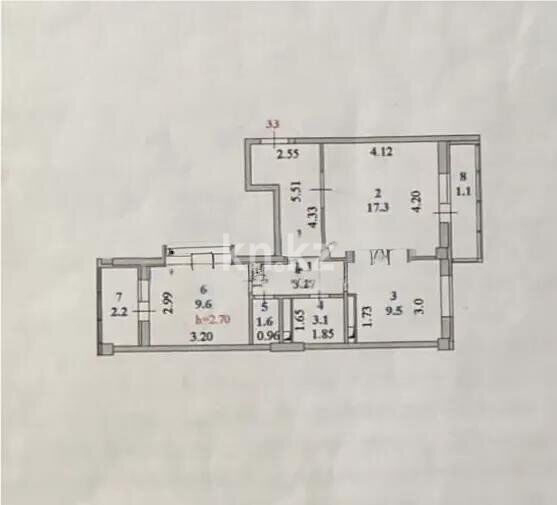 Продажа 2-комнатной квартиры, 60 м² - Продажа двухкомнатных квартир в Астане - страница 20 фото 6 из 6