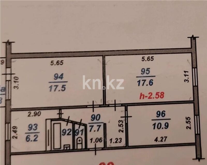 Продажа 3-комнатной квартиры, 65 м² - Продажа трехкомнатных квартир в Жетысуском р-не Алматы - страница 4 фото 1 из 1