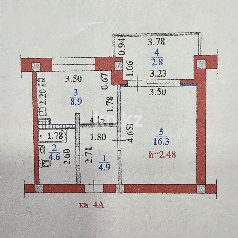 Продажа 1-комнатной квартиры, 37.5 м² - Продажа однокомнатных квартир в Медеуском р-не Алматы - страница 6 фото 4 из 4
